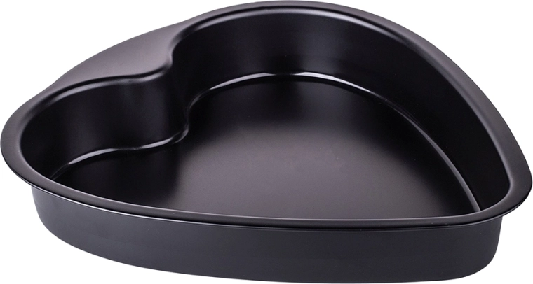 Moule de cuisson en forme de cœur avec revêtement antiadhésif, noir