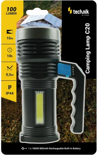 Technik MT-C20 lampe torche de camping portable à double éclairage (COB + CREE XPE) - 1 pièce