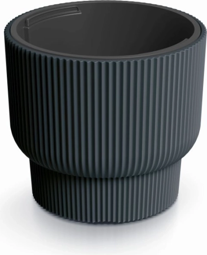 Cache-pot avec insert MILLY 30 cm anthracite