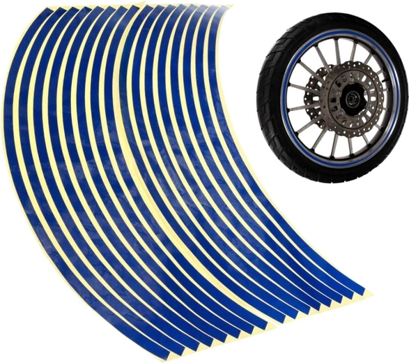 Ag555a autocollants réfléchissants pour roues bleu