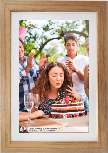 Cadre photo numérique intelligent 10,1" avec Wi‑Fi et écran tactile IPS