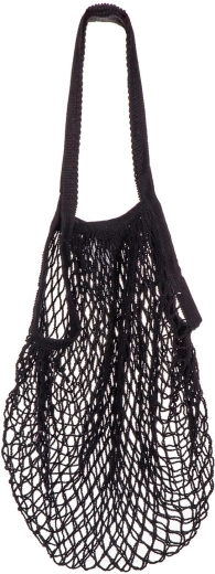 Sac cabas filet PRETTY UP à longue anse, noir 35 × 35 cm