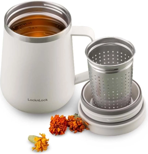 Mug isotherme à thé Metro 400 ml avec infuseur, ivoire
