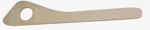 Spatule en bois droite 30 cm avec trou rond