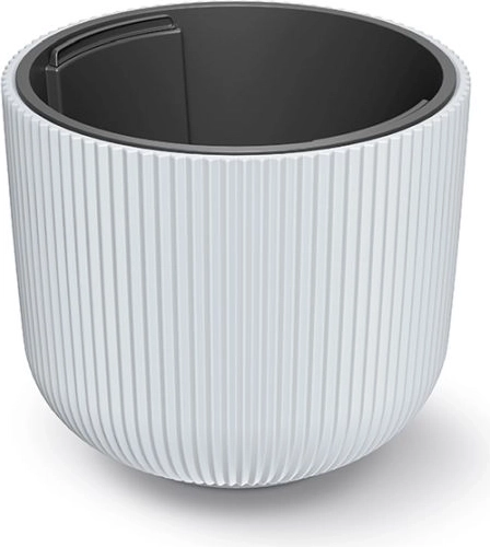 Cache-pot avec insert Milly 35 cm blanc