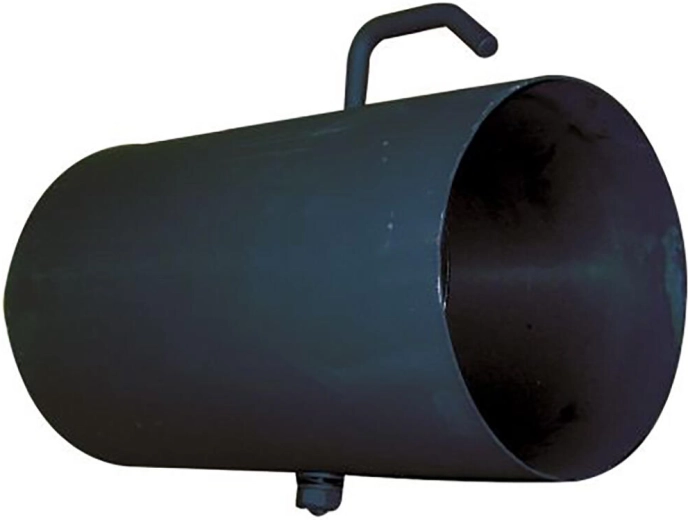 Tuyau de fumée avec clapet 125 mm, longueur 500 mm, noir