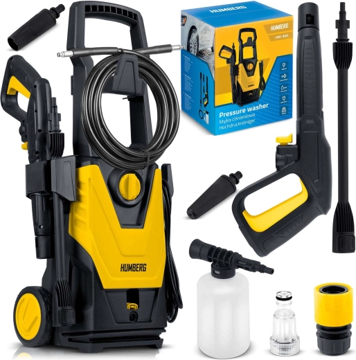 Humberg nettoyeur haute pression 1800 W HM-300 avec pompe en aluminium et buse turbo