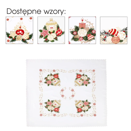 Nappe décorative de Noël 80 × 80 cm