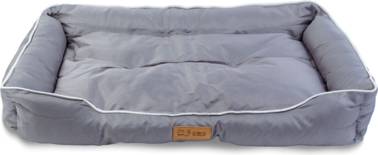 Panier gris rembourré pour chiens 39 × 29 × 7 cm