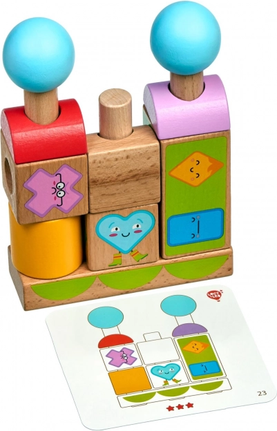 Lucy & Leo formes et émotions – puzzle en bois avec modèles