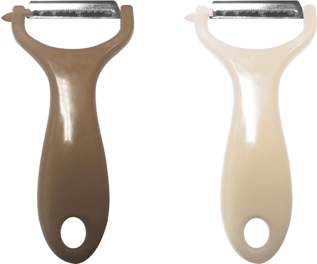 Éplucheur en Y Julienne avec lame inox 5 cm, manche en plastique, assortiment de couleurs