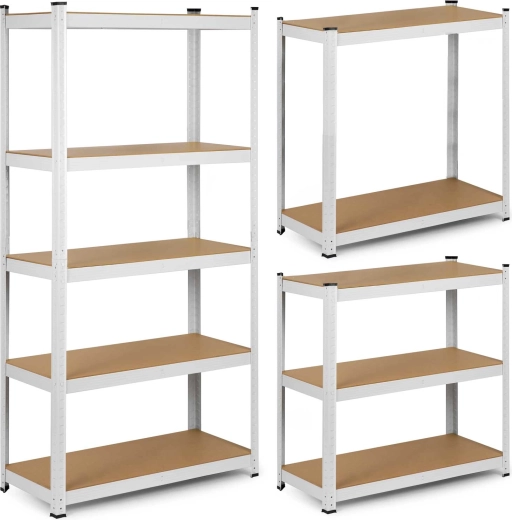 Étagère métallique Humberg 180 × 90 × 40 cm, blanche