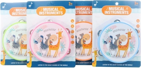 Tambourin avec animaux 16 cm