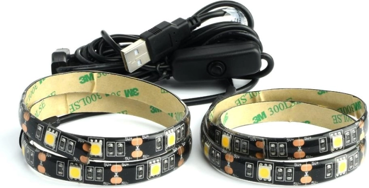 Bandeau LED USB Retlux pour TV et moniteur, blanc froid