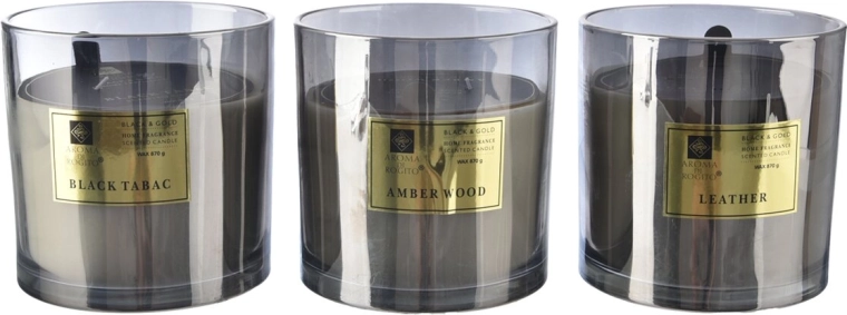Bougie parfumée en verre 870 g (assortiment de 3 senteurs)