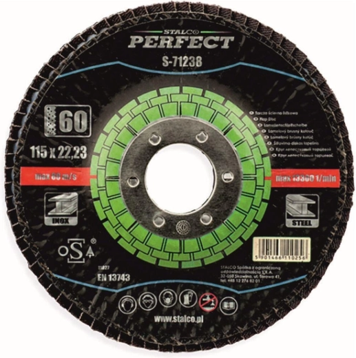 Disque à lamelles zirconium 125 × 22,23 mm grain 40 STALCO