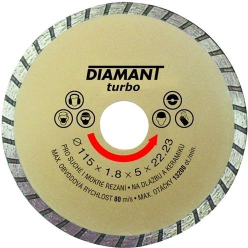 Disque de coupe diamant 115 mm TURBO