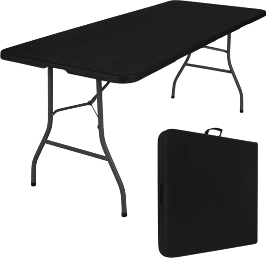 Table de jardin / de catering pliante 180 cm noire - 1 pièce
