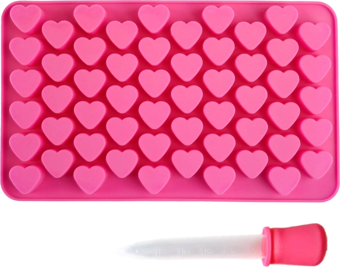Moule en silicone cœurs avec pipette TORO