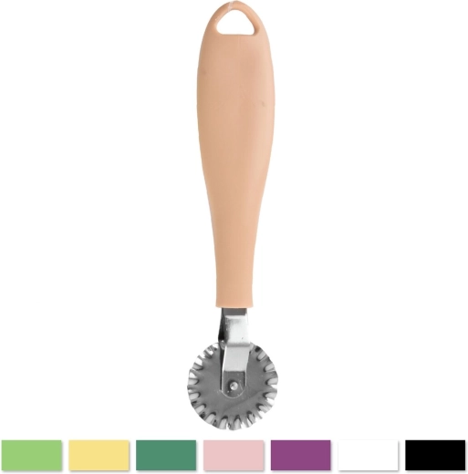 Rouleau coupe-pâte avec poignée en plastique et roulette en métal 3,3 cm (couleurs assorties)