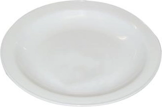 Assiette plate en plastique 23 cm blanche