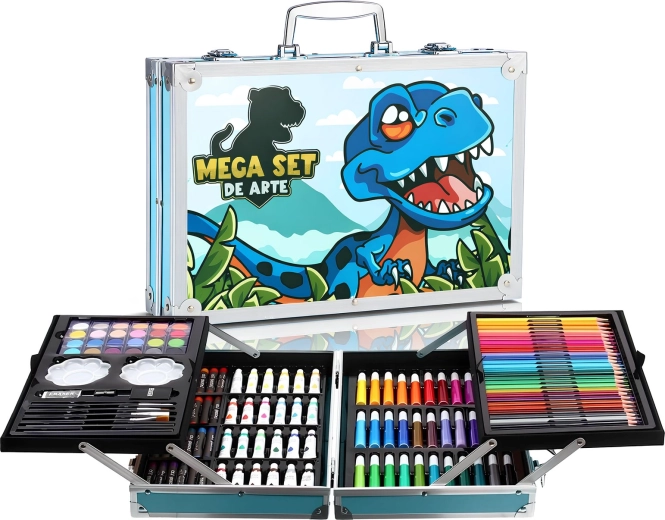 Renew Force – set de loisirs créatifs pour enfants avec motif dinosaures, 145 pièces dans une mallette