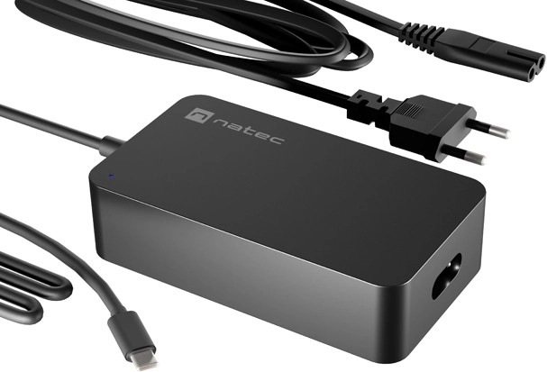 Chargeur USB‑C NATEC Grayling GaN 65W pour ordinateurs portables