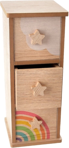 Organiseur en bois Rainbow avec 3 tiroirs