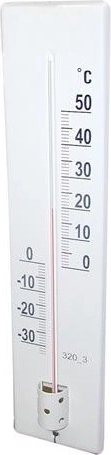 Thermomètre extérieur en métal 41 cm – blanc