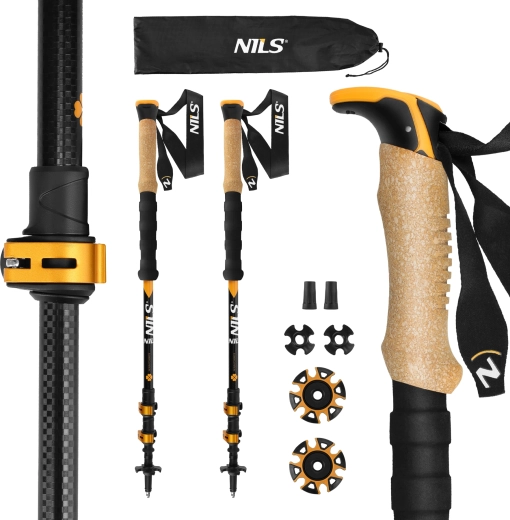 Bâtons de trekking NILS TK8605 en aluminium 7075 avec poignée en liège