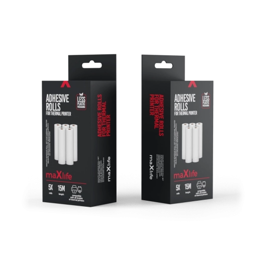 Maxlife Roll Set – ensemble de 5 rouleaux thermiques pour imprimantes thermiques