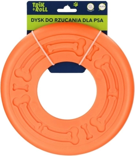 Disque volant orange pour chien
