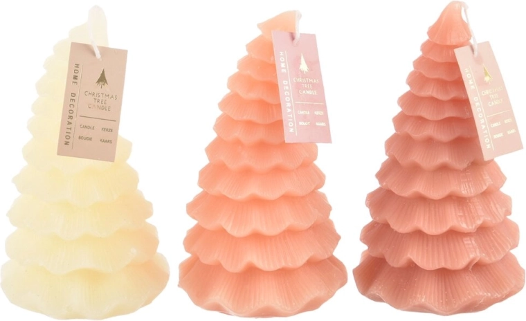 Bougie décorative en forme de sapin de Noël 18 cm (3 variantes)