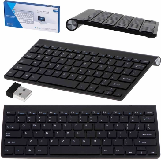 Clavier sans fil pour Smart TV, PC et ordinateur portable – noir