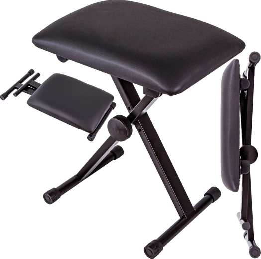 Tabouret pliant réglable en hauteur pour clavier et piano - 1 pièce