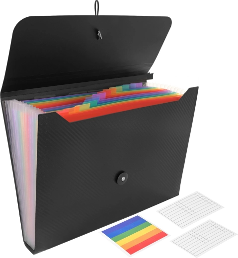 Pochette à documents A4 avec élastique Maaleo – organiseur accordéon, 13 compartiments