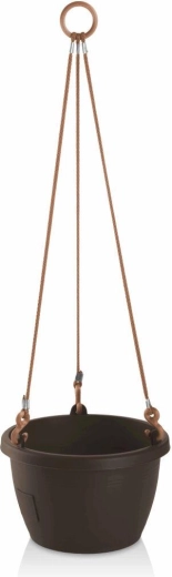 Jardinière auto-irrigante MARINA 25 marron suspendue