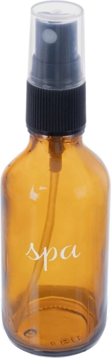 Flacon cosmétique SPA 60 ml en verre ambré avec vaporisateur