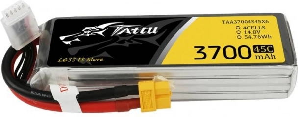Batterie LiPo Tattu 3700 mAh 14,8 V 45C 4S avec connecteur XT60