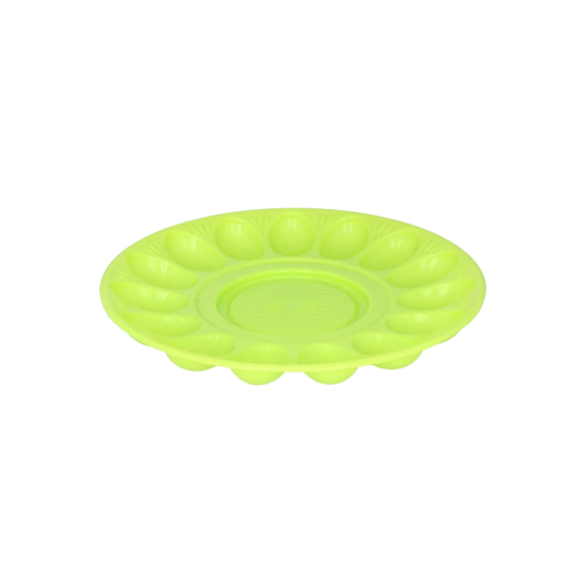 Assiette en plastique pour œufs 30 cm avec coupelle centrale