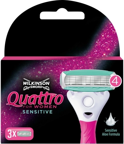 Wilkinson Quattro Sensitive têtes de rechange 3 pcs