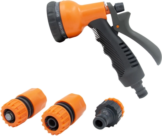 Pistolet d’arrosage de jardin à 8 fonctions AQUA + accessoires