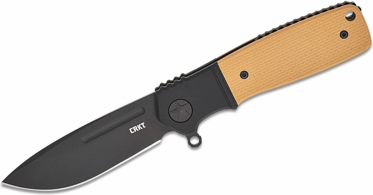 CRKT Homefront Compact couteau de poche 7,3 cm, noir/orange, aluminium et G10