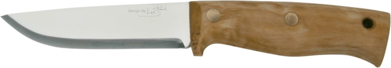 Helle Temagami 14C28N couteau bushcraft avec manche en bois et étui en cuir