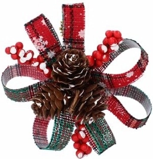 Noeuds pour emballage cadeau – rouges, lot de 3 pièces