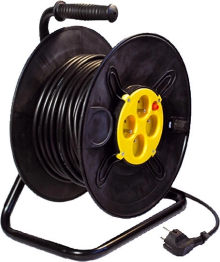 Câble de rallonge enroulable sur tambour 40 m, 4 prises, 3 × 1,5 mm²