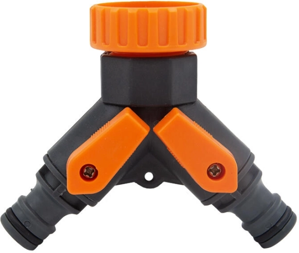 Adaptateur de robinet – répartiteur 2 voies pour tuyaux 3/4" et 1"