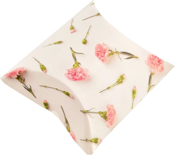 Boîte en papier pliable avec motif œillet 16 × 11 cm