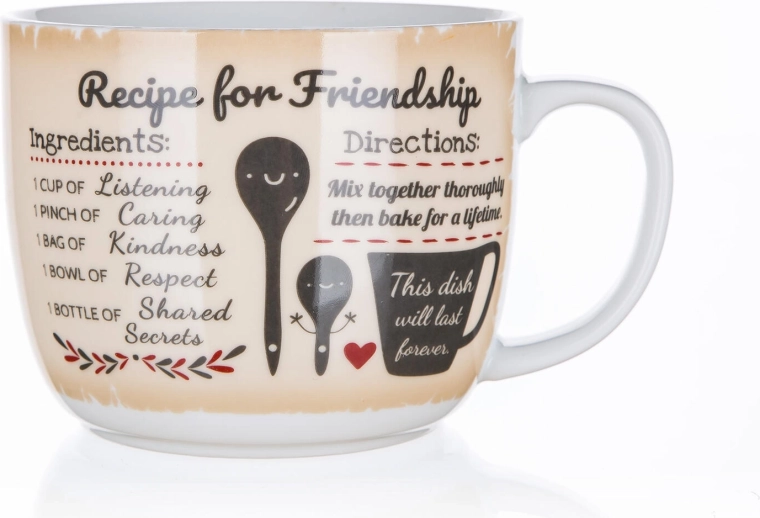 Mug à soupe RECIPE FOR FRIENDSHIP 730 ml en céramique