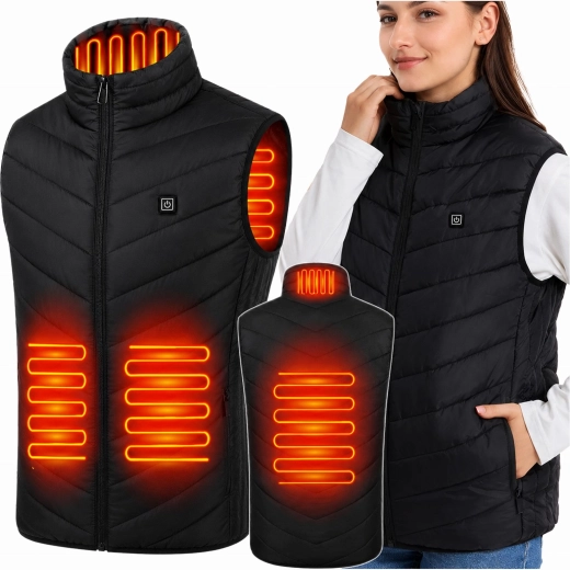 Gilet d’hiver chauffant unisexe USB taille M